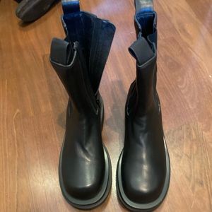 Jeffrey Campbell black platform boots